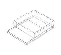 Ronyme Plateau festonné en Acrylique, élégant et décoratif, carré, pour bibelots, Rangement pour Photos et cosmétiques, L