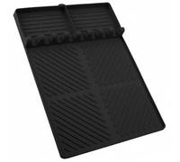 Ronyme Plateau Latéral Barbecue Ustensile Support Tapis Silicone Antidérapant Organisateur Résistant à la Chaleur et à l'eau Protège Contre Taches Adapté Grillades Cuisine Extérieure, Noir