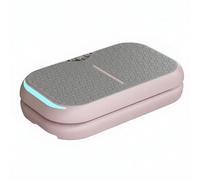 Ronyme Plateforme Machine de Fitness Appareil d'Entraînement Plateforme d'Oscillation avec Contrôle LED et Musique Vibrations Haute Fréquence Moteur Stable , Rose Cendré