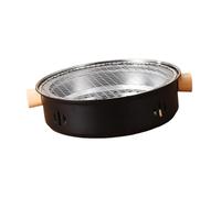 Ronyme Poêles à Barbecue Poêles à Gril d'extérieur Grill Portable Grill d'intérieur Poêles à thé pour Pique-Nique Randonnée à la Maison Patio, Noir