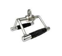 Ronyme Poignée d'Équipement de Fitness Poignée de Câble Barre de Traction Poignée de Rameur Accessoire de Tirage Acier Chromé avec Moletées pour Adhérence, Poignée De Rameur en T 502R Rotative
