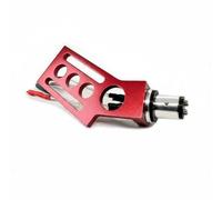 Ronyme Porte-Cellule Platine Vinyle Tonearm Coquille de Bras Support de Cellule Aluminium Usiné CNC avec Câblage Argent 5N Compatible Connecteur 4 Broches, Rouge