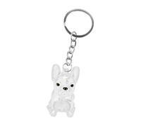 Ronyme Porte-clés en Forme de Chien, Porte-clés de Voiture, Pot commémoratif léger et créatif pour Poils d'animaux, Cadeau pour père, Bouledogue Français