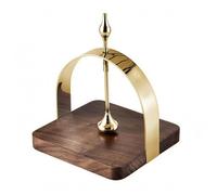 Ronyme Porte-mouchoirs de Table Porte-serviettes Support à Napkins Distributeur de Papier Base en Noyer Chaleureux et Structure Acier Look Moderne Soigné, Or, Doré, 15 15CM
