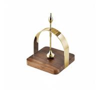 Ronyme Porte-mouchoirs de Table Porte-serviettes Support à Napkins Distributeur de Papier Base en Noyer Chaleureux et Structure Acier Look Moderne Soigné, Or, Doré, 13 13CM