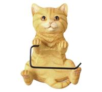 Ronyme Porte-papier Toilette Mural Chat Distributeur Rouleau Papier Compact Support Serviettes Décoratif Résine Adapté Accessoires Salle de Bain Cuisine Cham, Jaune