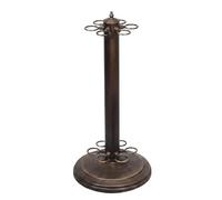 Ronyme Porte-queues de Billard Support Cue Rack Rangement Métal Structuré Design Pondéré Organisation Six Queues Fonctionnalité Sécurité Adapté pour Salle Commune Club Social Détente, Bronze Antique