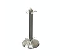 Ronyme Porte-queues de Billard Support Cue Rack Rangement Métal Structuré Design Pondéré Organisation Six Queues Fonctionnalité Sécurité Adapté pour Salle Commune Club Social Détente, Chromé