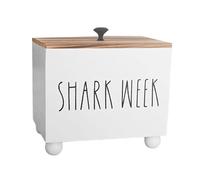 Ronyme Porte-tampons pour salle de bain, boîte de rangement pour tampons avec séparateurs, conteneur créatif avec couvercle, organisateur de produits