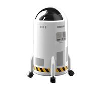 Ronyme Poubelle à Couvercle Basculant Vaisseau Astronaute Corbeille Bac Conteneur Couvercle Coulissant Doux Double Paroi Dissimulant le Sac Roulettes Souples, White