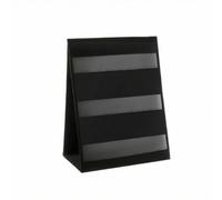 Ronyme Présentoir Table à Pochtes Triangulaire Réversible Structure à Trois Niveaux pour Présenter Cartes Vœux Marque-Pages Pits Articles en Tissu Non Tissé