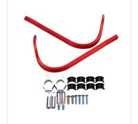 Ronyme Protège-Mains Protège-Guidon Pare-Main Garde-poignées Bouclier-leviers en Alliage d'Aluminium Résistant avec Couverture et Colliers de Serrage Adapté, Rouge