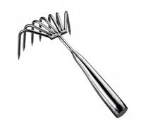 Ronyme Râteau Acier Inoxydable Râteau de Plage pour Bivalves Griffe Pointue Utilité Portable Matière Robuste Sol Convenable , Râteau À Sept Dents en Acier Inoxydable pour Creuser en Profondeur