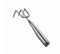 Ronyme Râteau Acier Inoxydable Râteau de Plage pour Bivalves Griffe Pointue Utilité Portable Matière Robuste Sol Convenable , Râteau Standard À Trois Dents en Acier Inoxydable
