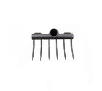 Ronyme Râteau Agricole Râteau Polyvalent Construction Outil Labour Dents Solides Acier Manganèse Renforcé Spécialement Conçu pour Sols Compacts Jardins Forestière Chantier , 6 Dents