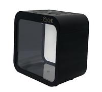 Ronyme Réservoir en Acrylique pour Élevage de Poissons Carré Bureau Aquarium Transparent, Noir