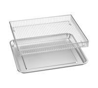 Ronyme rôtissoire et Grille, Grille à rôtir, Panier à Frites, Plat à Four, Plaque de Cuisson pour Poisson, Biscuits, Viande