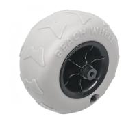 Ronyme Roue de Plage Gonflable avec Structure Allégée en Polyvinyle Surface Moulée Antidérapante Capacité de 45kg Adaptée aux, 9 Pouces Argent Brillant - 20,5 Mm Alésage