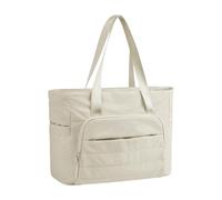 Ronyme Sac à Main de Sac fourre-Tout avec Bracelet de Tapis de avec glissière Occasionnelle résistante à Grande capacité pour Les Rencontres de Vacances, Beige