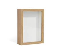 Ronyme Shadow Box Cadre Photo 8 x 8 avec vitrine en Bois Profonde pour Fleurs, Billets, Souvenirs, Souvenirs, médailles, Art et Photos, Couleur du Bois