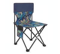 Ronyme Siège Pique-Nique Pliable Doté d'un Dossier Confortable Fauteuil Transportable Tabouret Compact Pliant Chaise Solide en Acier et Oxford Convenant pour, Extra Large, Feuille Bleue