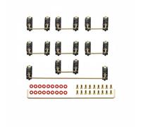 Ronyme Stabilisateur de Clavier Mécanique Pièce Accessoire PCB à Vis avec Corps en Fils Acier Doré Maintien Ferme et Touches Stables pour Barre d'Espace et, Black
