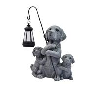 Ronyme Statue de chien de jardin, lampe solaire, décoration extérieure, cadeau unique et, figurine d'animal pour jardin, pelouse, terrasse, Style A