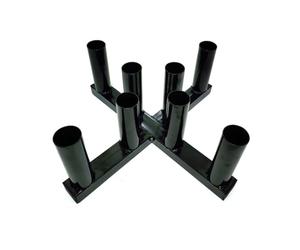Ronyme Support de Rangement Barre Olympique Rack Barbell Stocker Organiser Croix Colonne Centrée Rangement Vertical Réduit le Désordre Gestion de Plusieurs