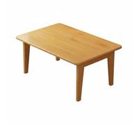 Ronyme Table Basse Pliante en Bambou Léger Table Thé Style Tatami Japonais Table d'Appoint sans Assemblage pour Lecture Café Étu Bureau Adaptée aux Pièces Vie Compacts, Naturel, 50 37 26.2cm