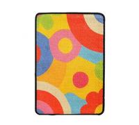 Ronyme Tapis Griffoir Chat Tapis Griffoir Plaque Grattage Tapis Murale Tapis Antigriffes en Coton Lin à Surface Tissée avec Dos Adhésif pour Dissuader Les, Arc-en-Ciel À Pois