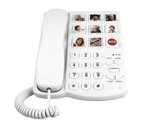 Ronyme Téléphone filaire senior, téléphone fixe à gros boutons, mémoire pratique, volume de sonnerie réglable, pour chambre de maison de retraite, personnes