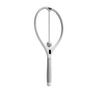 Ronyme Tennis Appareil d'Entraînement Racket Pratique Exercices Solo Structure Ovale Guide Rod Balle Poignée Résistante Aluminium Fonction Adaptée à Adultes, Gris