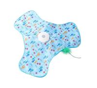 Ronyme Tente Jeu pour Chat Dispositif Inter à Sons d'oiseaux Couvercle à Motif Poisson pour Déclencher l'Instinct Prédation Adapté aux Espaces Vie Familiaux, 300mah