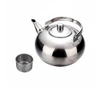 Ronyme Théière en Inox Théière Bouilloire Infuseur Couvercle Bec Verseur pour Usage Quotidien Poli Miroir Filtration Intégrée pour Thé Limpide Adaptée aux, Array, Acier Inoxydable, 14 Cm