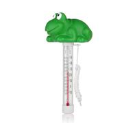 Ronyme Thermomètre de Piscine Thermomètre Flottant Thermomètre d'Eau Thermomètre à Cordon avec Grenouille Ludique en Plastique Affichage Bilingue Fahrenheit Adapté à Piscine Spa Bassin Étang