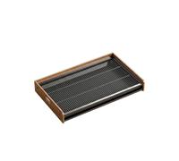 Ronyme Toilettes pour Chien Station Grille Plateau Bac Bâti Acier Bois Résistant à l'Usage Drainage par Caillebotis pour Pattes Propres Côtés Surélevés, Moyen 62x44.5x11.3cm