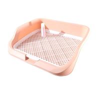 Ronyme Toilettes pour Chiots, bac à litière Portable pour Petits et Moyens Chiens, intérieur, Accessoires, urinoir surélevé pour Animaux de Compagnie, Pot, Rose