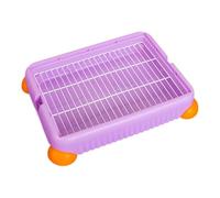 Ronyme Toilettes pour Lapins, Bac d'angle pour Rongeurs, Solution de Propreté, S, Violet