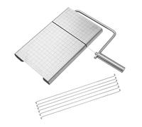 Ronyme Trancheuse à Fromage en Acier Inoxydable 24,5 x 21 cm, Polyvalente et Robuste, pour Fromage en Bloc et Jambon, Professionnelle, avec 6 Fils de