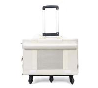 Ronyme Transporteur pour Animaux Sac de Transport Chat Chien Panier Animaux Compagnon Nylon Doux à Parois Souples avec, Blanc, Sac Inférieur Simple avec Barre De Traction