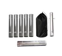 Ronyme Tubes de Cheminée D'évacuation En Acier Inoxydable, Rallonge de Tube de Poêle, Tube Anti-brûlure