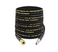 Ronyme Tuyau Haute Pression Nettoyage Tuyau Laveuse Flexible Lavage Conduit eau Caoutchouc Renforcé 4200 Psi avec Raccords Rapides à Emboîtement pour Cour Terrasse Voiture Vélo Mobilier Extérieur 15m