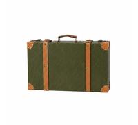 Ronyme Valise Vintage Coffret Rétro Boîte Décorative de Rangement Poignée Solide Couvercle Coulissant Adapté pour Chambre Espace d'accueil Exposition, 1120K Sand Green S