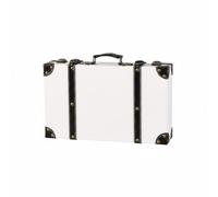 Ronyme Valise Vintage Coffret Rétro Boîte Décorative de Rangement Poignée Solide Couvercle Coulissant Adapté pour Chambre Espace d'accueil Exposition, 1120J White S