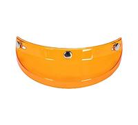 Ronyme Visière de Casque, 3 Boutons-Pression pour Demi-Casques Pièces de Rechange faciles à Installer, Orange Transparent