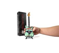 Ronzworld Guitar Gallery The Mini Axe™ Motley Crue Dr. Feelgood Guitare miniature en bois 25,4 cm avec support de présentation