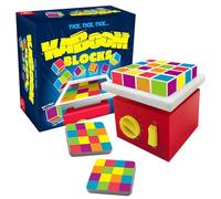 ROO GAMES Kaboom Blocks - Jeu de construction rapide - Pour les enfants de 7 ans et plus - Jeu de société pour enfants - Match et construisez le motif avant que le plateau ne se déplace !