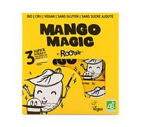Roo'bar - Barres énergétiques Bio Vegan - aux Noix de Cajou & à la Mangue - 3 barres de 30g - encas sportif - snack sain - 100% naturel
