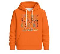 Roobeety Sweat à capuche unisexe avec inscription amusante de Thanksgiving - Sweat à capuche avec motif de dinde - Sweat-shirt décontracté pour l'automne pour Thanksgiving, Style#c05 Orange, 3XL