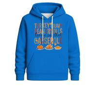 Roobeety Sweat à capuche unisexe avec inscription amusante de Thanksgiving - Sweat à capuche avec motif de dinde - Sweat-shirt décontracté pour l'automne pour Thanksgiving, Style#c02 bleu, XL